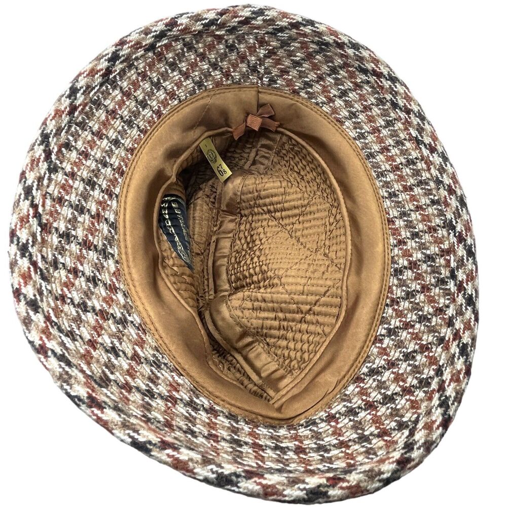 Old Village Shop Hat Fedora Vintage Womens Mens Unisex Houndstooth Grandpa Style - Picture 5 of 16